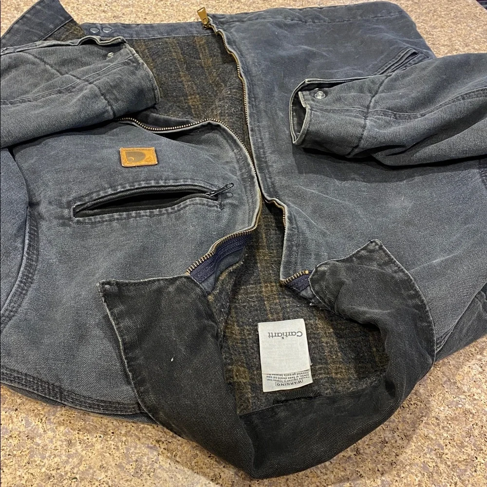 Carhartt Detroit Jacket J97 PTL Medium Petrol Work Wear Utility - Picture 8 of 17